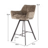 Tabouret de bar moderne en tissu Marcus (lot de 2)