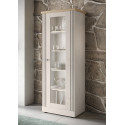 Vitrine contemporaine 72 cm chêne blanc Elbeth