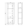 Vitrine moderne coloris lave Rosine