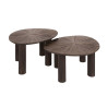 Tables basses en teck massif marron Mylane (lot de 2)