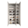 Armoire à chaussures moderne 95 cm blanc laqué brillant Loucia