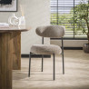 Chaise de salle à manger moderne en tissu Nouria (lot de 2)