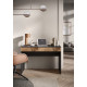 Bureau droit moderne noir mat/pero Loucia