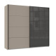 Armoire adulte portes coulissantes gris sahara/graphite Matilda