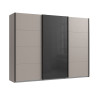 Armoire adulte moderne 270 cm gris sahara/graphite Matilda