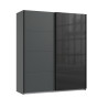 Armoire adulte portes coulissantes graphite Matilda