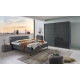 Lit adulte moderne graphite Matilda