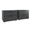 Chevets modernes graphite Matilda (lot de 2)