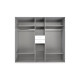 Armoire adulte moderne 225 cm blanc/chêne poutre Hortensia