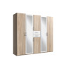 Armoire adulte moderne 225 cm chêne/blanc Hortensia