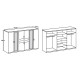 Armoire adulte moderne 270 cm blanche Hortensia