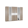 Armoire adulte moderne 270 cm chêne/blanc Hortensia