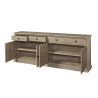 Buffet/bahut contemporain 230 cm chêne clair Tirol
