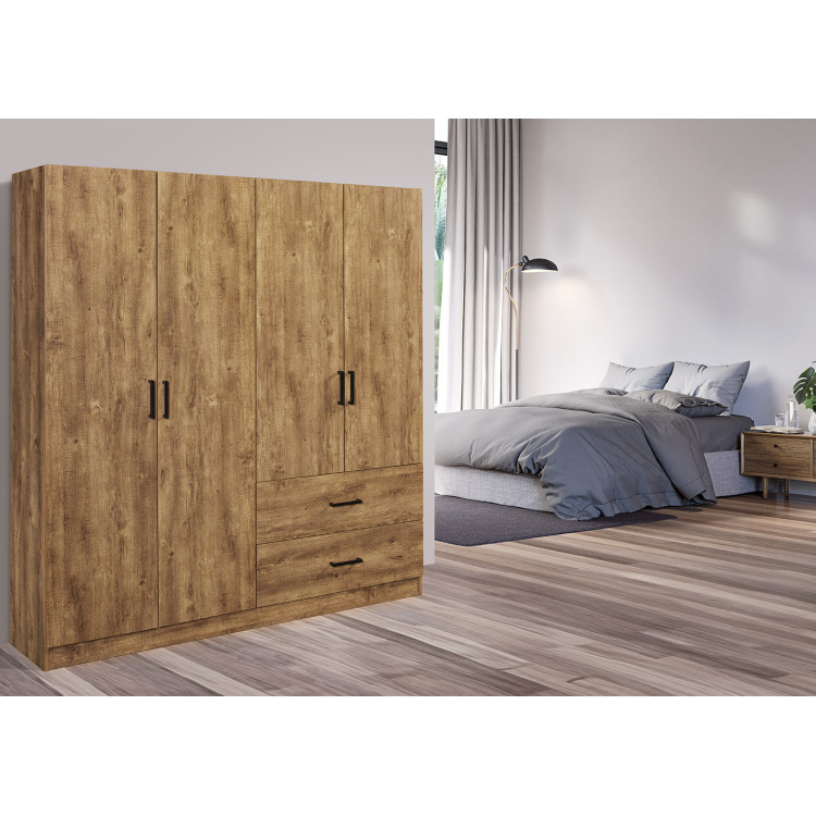 Armoire contemporaine 160 cm chêne denver Willy