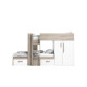 Lit superposé enfant moderne chêne/blanc Lupy