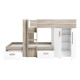 Lit superposé enfant moderne chêne/blanc Lupy