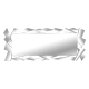 Miroir rectangulaire de salle à manger moderne coloris silver Gemme