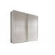 Armoire adulte design portes coulissantes 240 cm laquée blanche Estelle