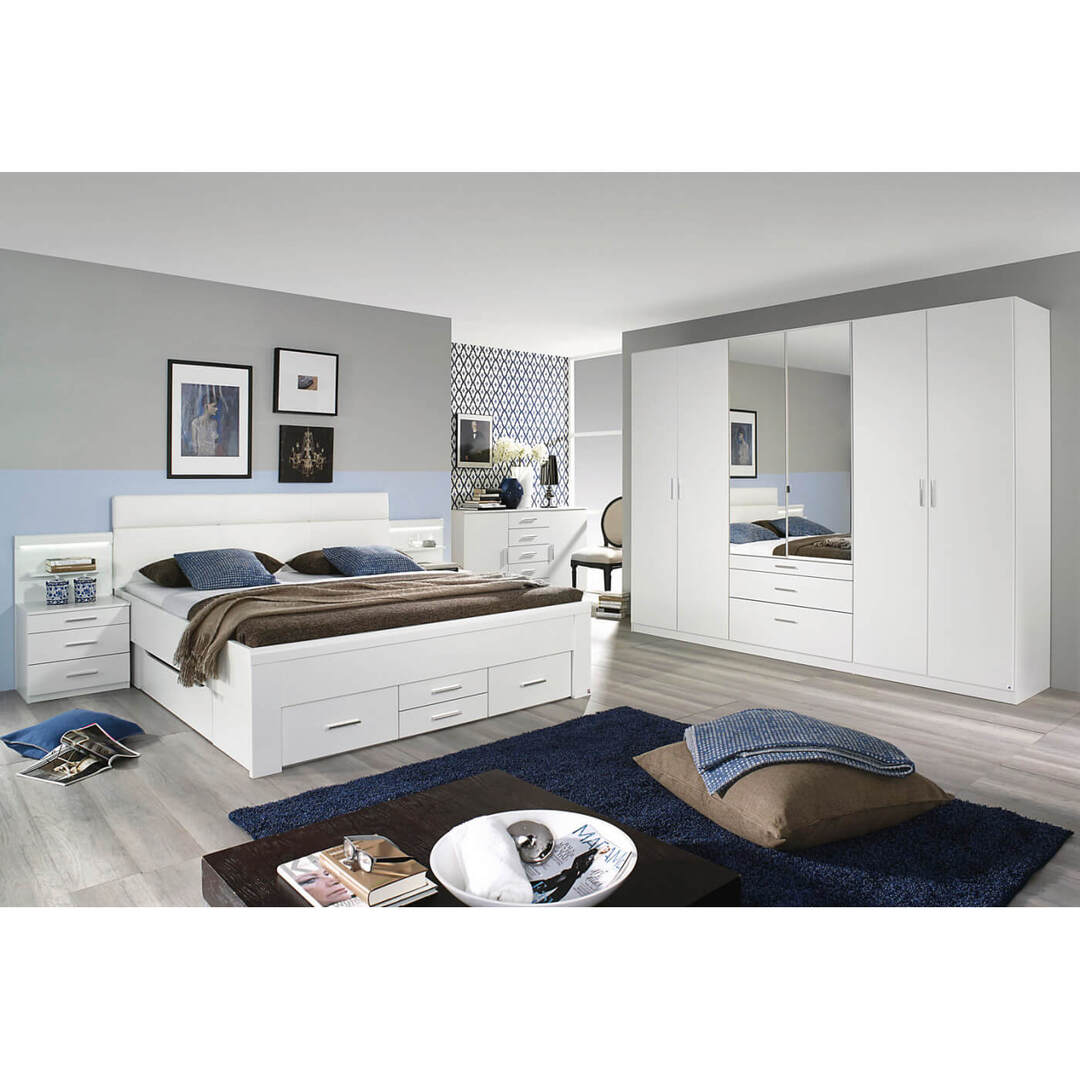  Chambre adulte contemporaine  blanche Hamar Matelpro