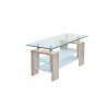 Table basse contemporaine verre et bois Mario