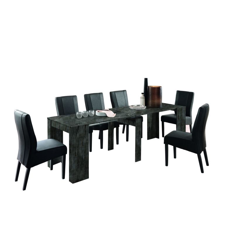 Table Basse Pliante Avaro Athezza Table d'Appoint Console en Métal et  Céramique Noir 40x60x60cm - L'Héritier du Temps