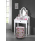 Coiffeuse enfant style campagne bois massif laqué blanc Soane