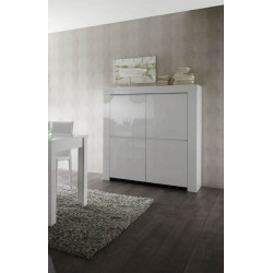 Buffet haut moderne laqué blanc brillant Twist