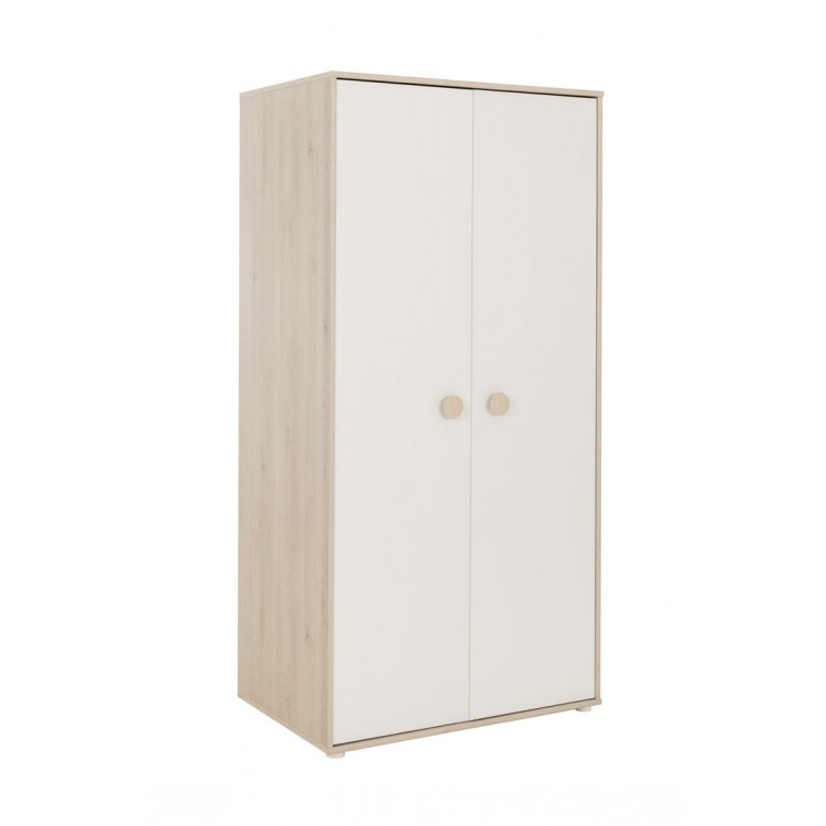 Armoire Bebe Moderne Chene Clair Blanc Matelpro