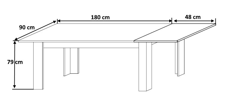 Table de salle à manger contemporaine extensible Freeland | Matelpro