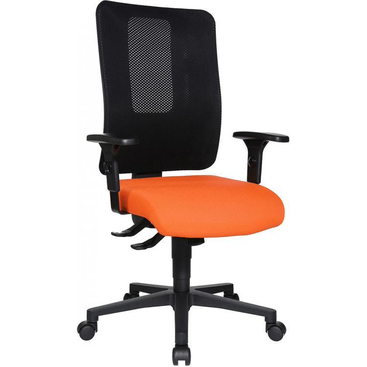 Chaise de bureau réglable en hauteur avec accoudoirs / piétement