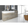 Buffet/bahut contemporain 200 cm chêne/blanc Petunia