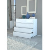 Commode moderne 98 cm blanc laqué brillant Onida