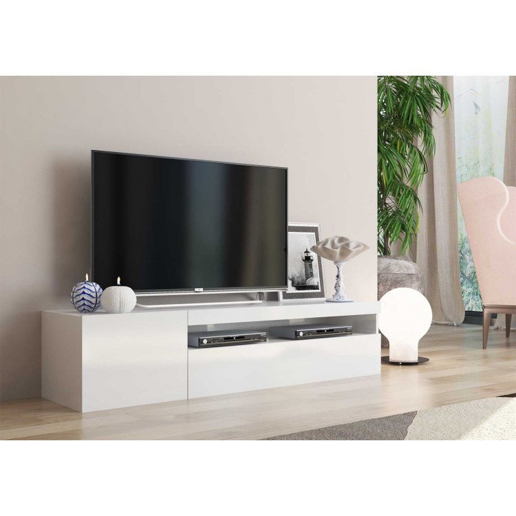 Meuble TV moderne laqué 150 cm Adilah