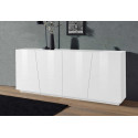 Buffet/bahut moderne 200 cm blanc laqué brillant Vegas