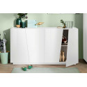 Buffet/bahut moderne blanc laqué brillant 159 cm Vegas