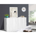 Buffet/bahut moderne 162 cm blanc laqué brillant Pittsburgh