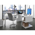 Bureau d'angle moderne blanc laqué brillant Celtic