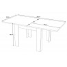 Table de salle à manger extensible contemporaine 90 cm Jessica