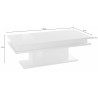 Table basse moderne blanche Kanelle