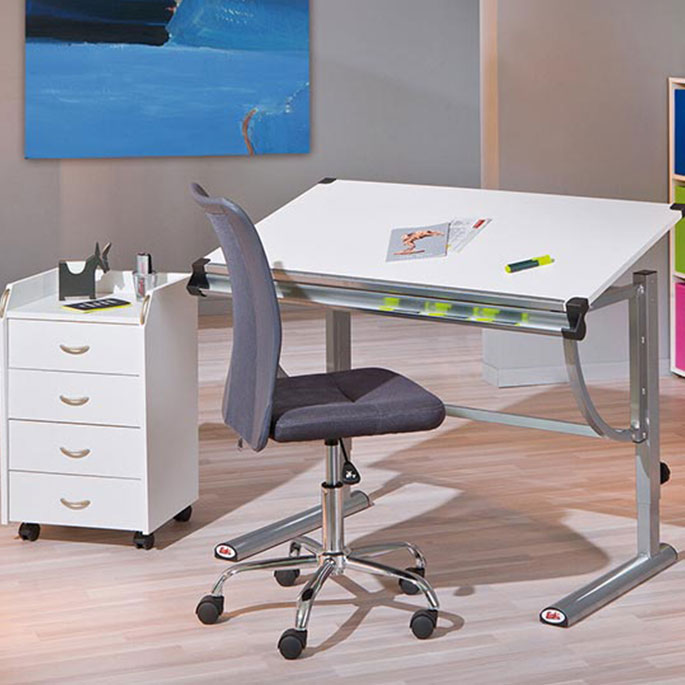 Chaise de bureau design en tissu sylvie